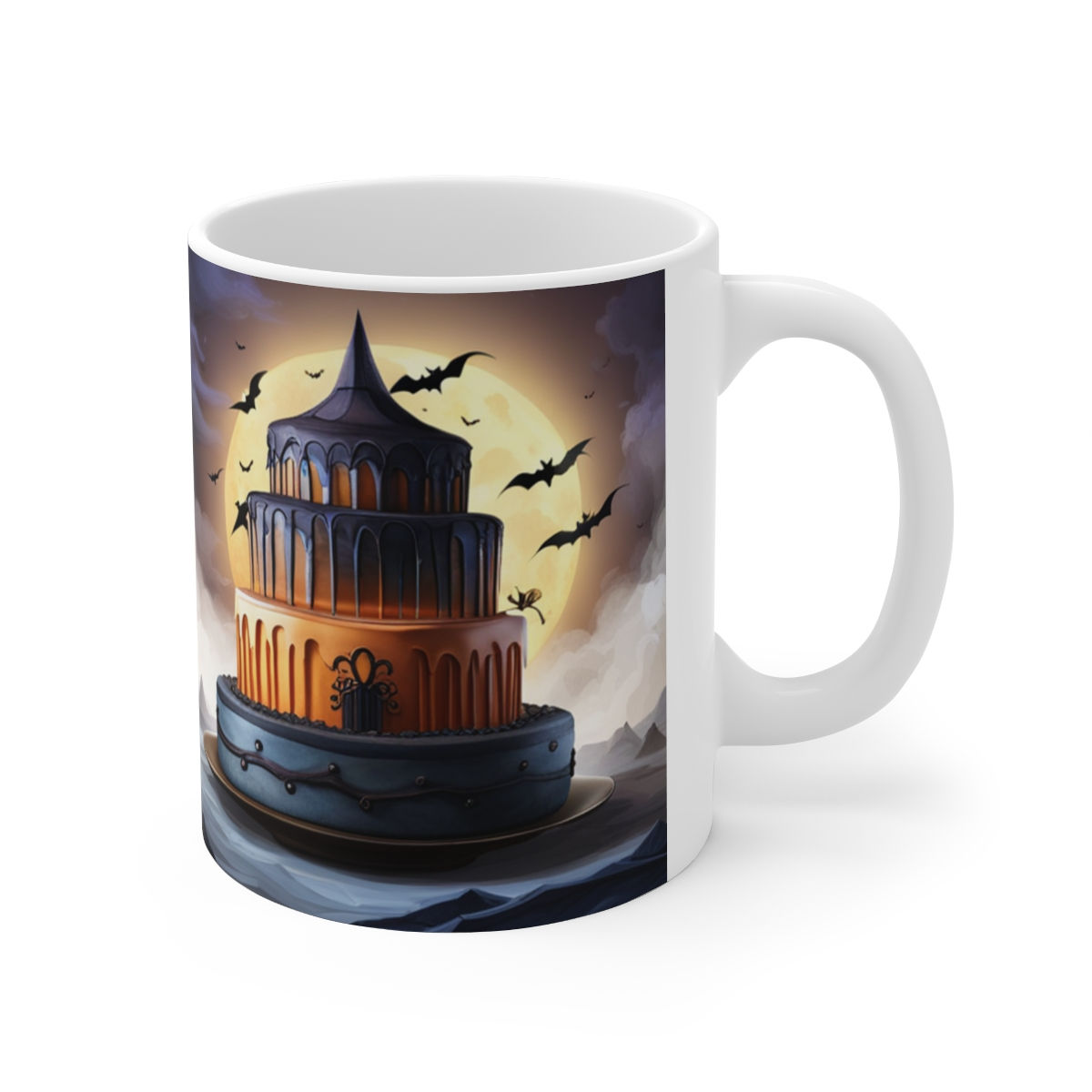 Happy Spooky Halloween Cake Celebration #24 Ceramic 11oz mug Artwork