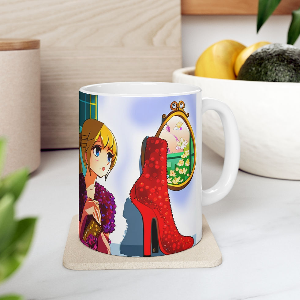 Thumbnail: Playing Dress up Just Like Mommie #6 Mug 11oz mug AI- Unique Artwork