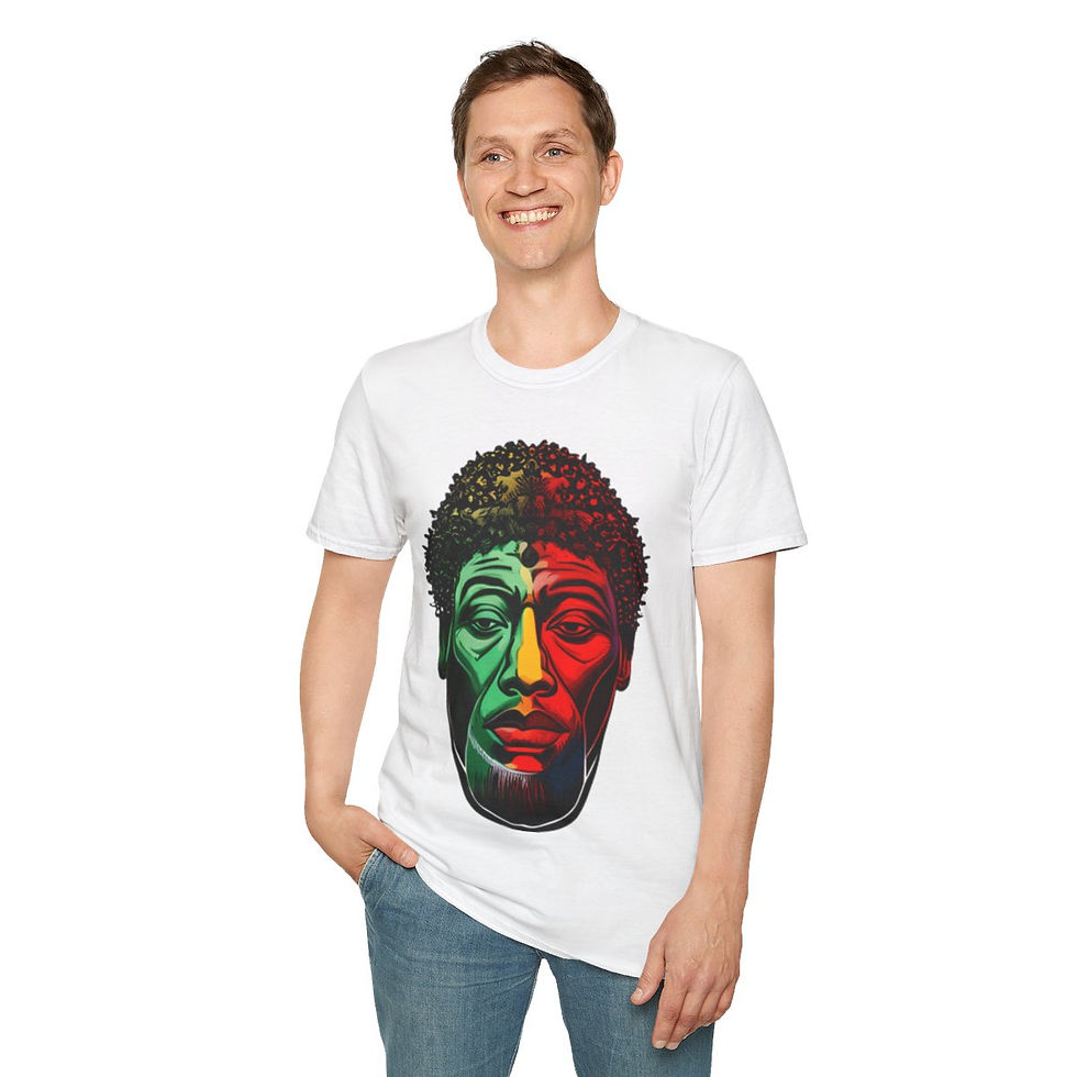 Thumbnail: African Cultural Designs Warrior King #5 Softstyle Crewneck T-Shirt