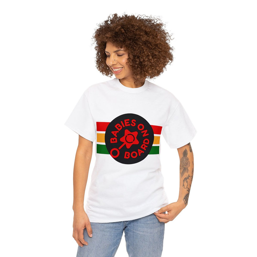 Thumbnail: Muse Wearable Baby On Board Mother's Day Unisex Heavy Cotton Crewneck T-Shirt