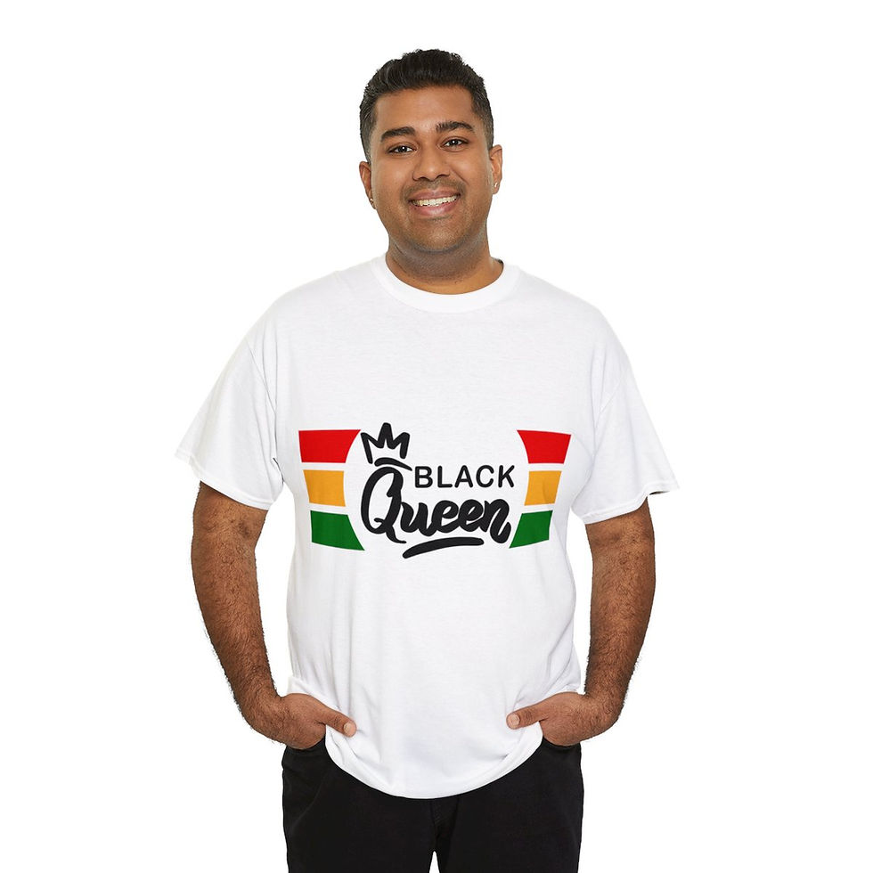 Thumbnail: Muse Wearable Sports Black Queen Unisex Heavy Cotton Crewneck T-Shirt