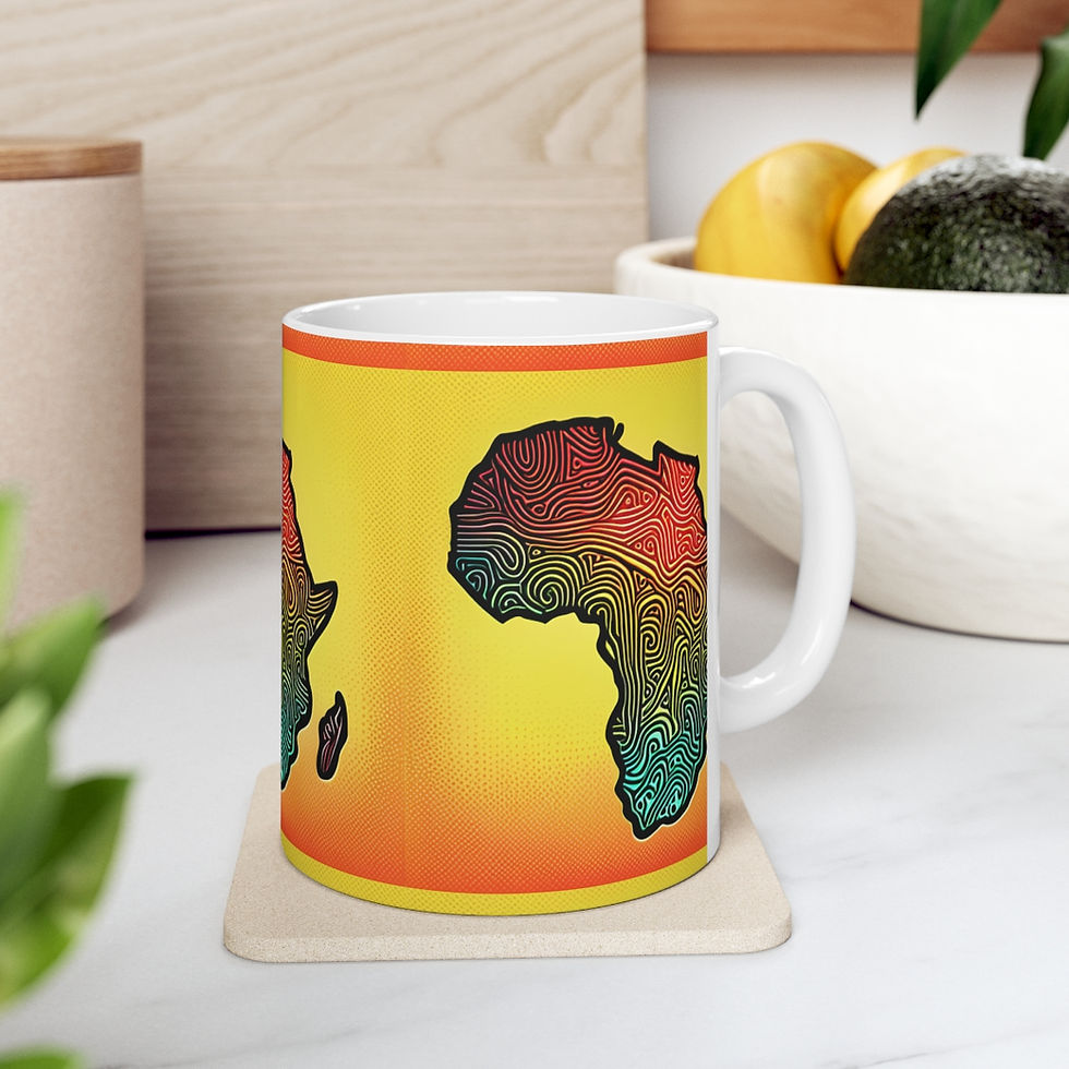 Thumbnail: African Cultural Designs Continent Map #6 11oz Ceramic Coffee Mug