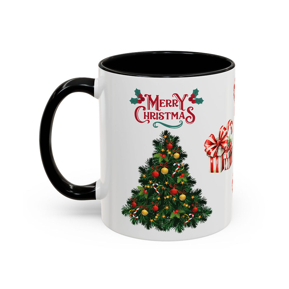 Thumbnail: Mug - Merry Christmas Decorated Christmas Tree and gifts