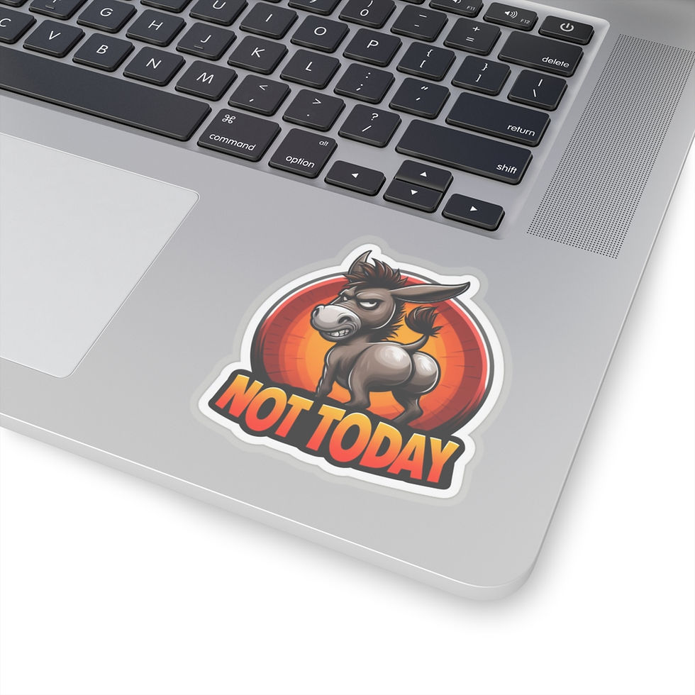 Thumbnail: Funny Angry Stubborn Mule Vinyl Stickers, Laptop, Journal, Whimsical, Humor #4