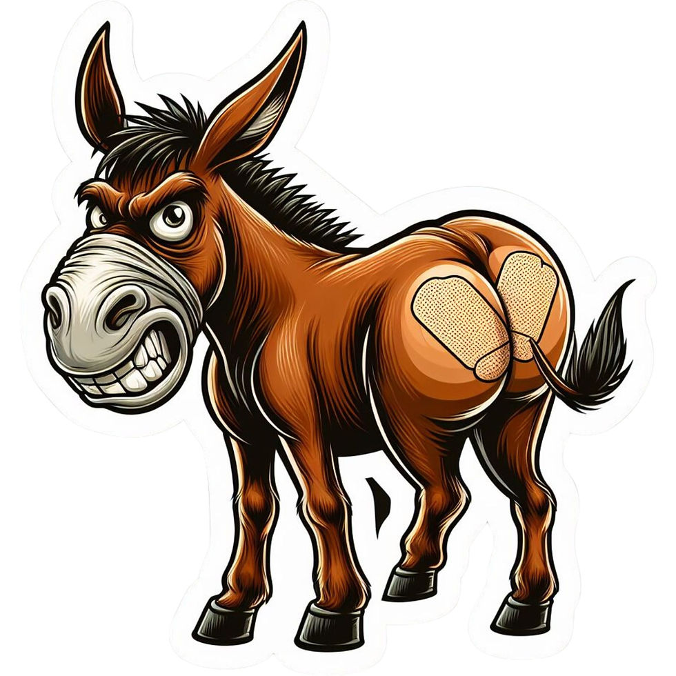 Thumbnail: Funny Angry Stubborn Mule Vinyl Stickers, Not Today