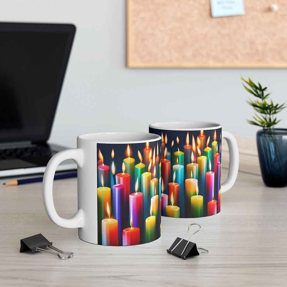 Thumbnail: Happy Birthday Candles #8 Ceramic 11oz Mug AI- Unique Artwork