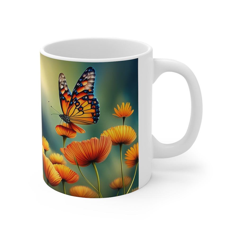 November Topaz Birthday Fairies & Butterflies #4 11oz Ceramic Coffee Mug
