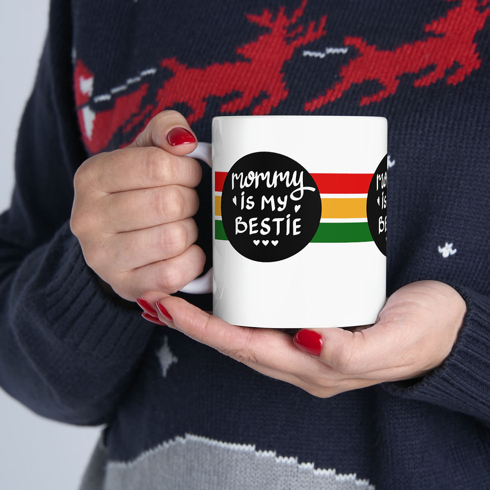 Thumbnail: Mommy is my Bestie  11oz White Ceramic Beverage Mug Decorative Art