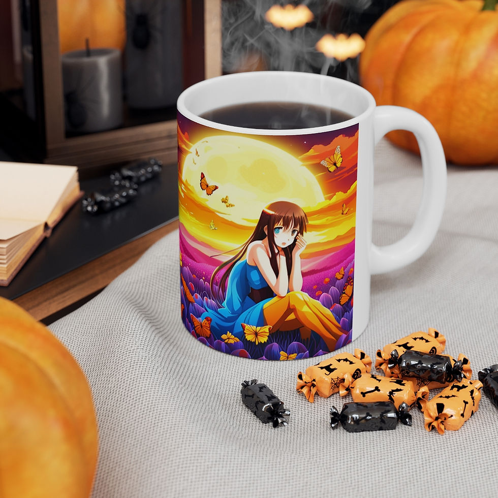 Thumbnail: Lunar Moon Fantasy Art Anime #13 Ceramic Mug 11oz Unique Artwork