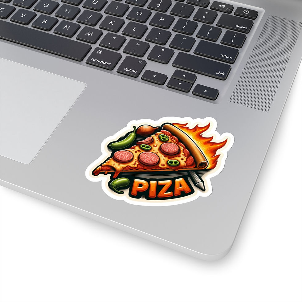 Piza Slice Foodie Vinyl Stickers, Funny, Laptop, Water Bottle, Journal, #17