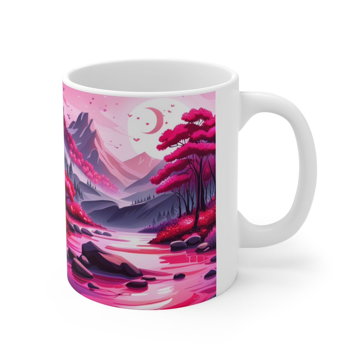 Love Charming Pink Heart Collection #3 Decorative 11oz Ceramic Coffee Mug