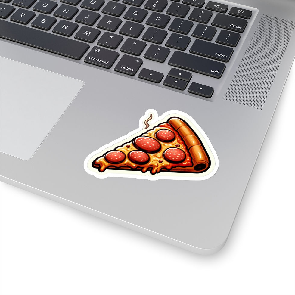 Pizza Slice Foodie Vinyl Stickers, Funny, Laptop, Water Bottle, Journal, #18