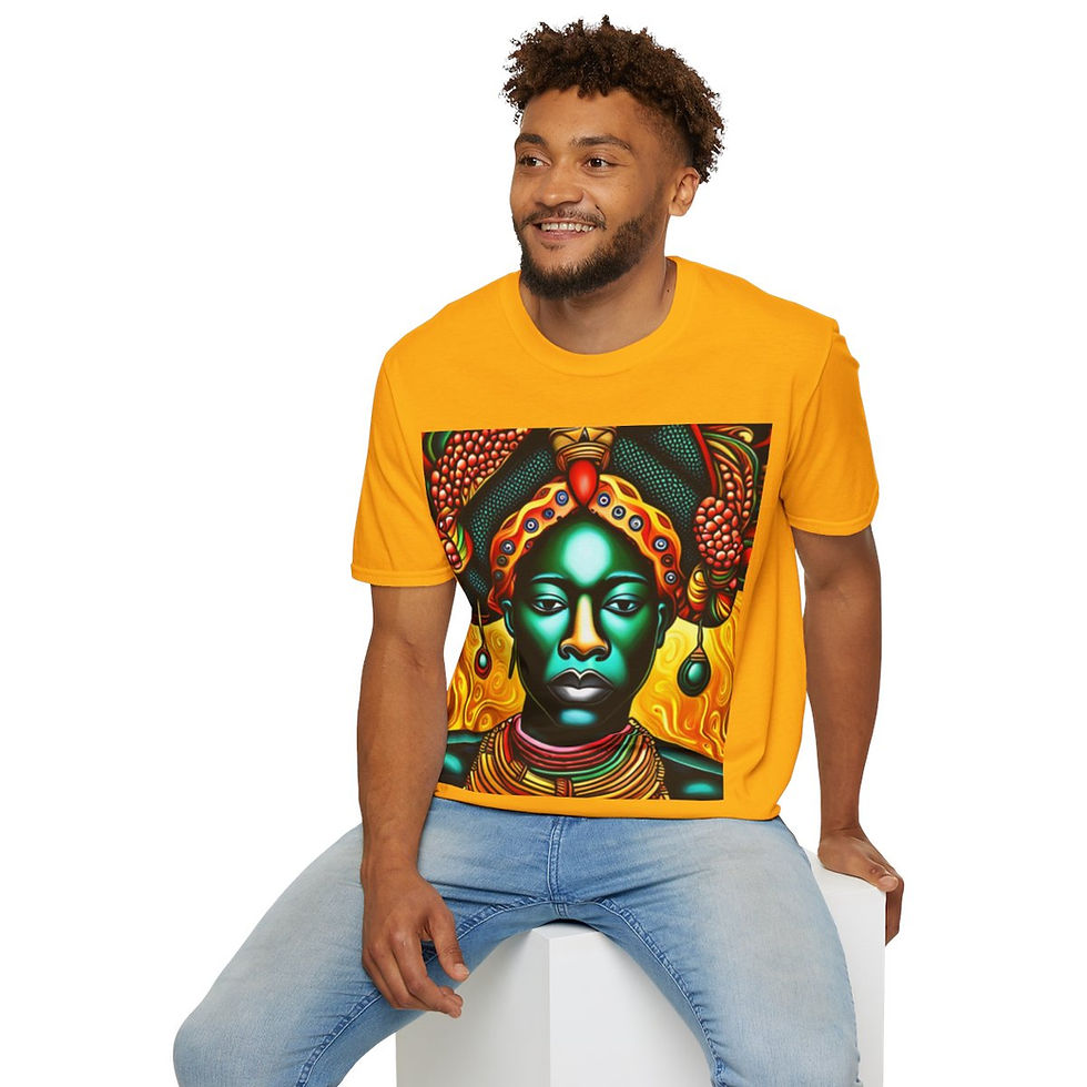 Thumbnail: African Cultural Designs Warrior #11 Softstyle Crewneck T-Shirt