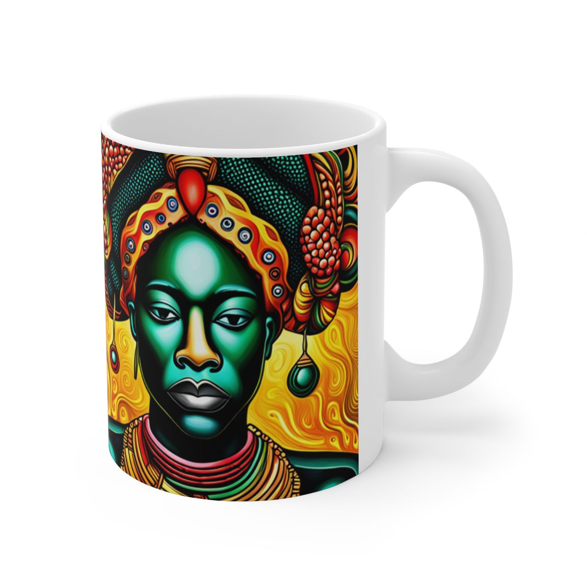 African Cultural Designs Warrior #9 11oz Decorative Coffee Mug