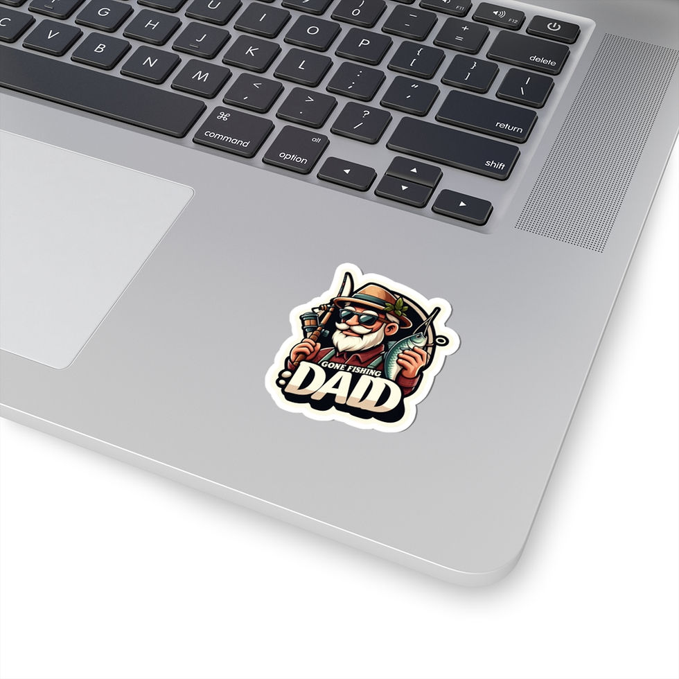Thumbnail: Gone Fishing Dad Vinyl Stickers, Laptop, Gear, Outdoor Sports Fishing #7