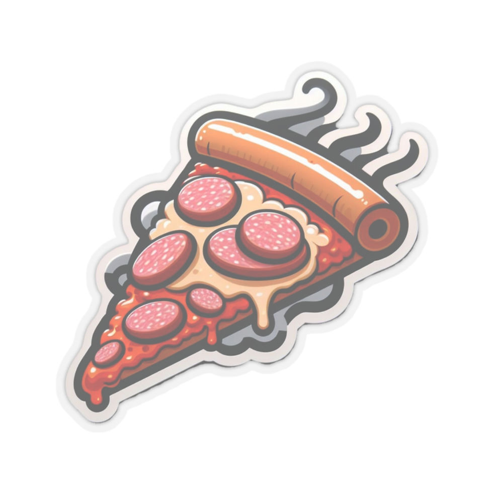 Thumbnail: Pizza Slice Foodie Vinyl Stickers, Funny, Laptop, Water Bottle, Journal, #19