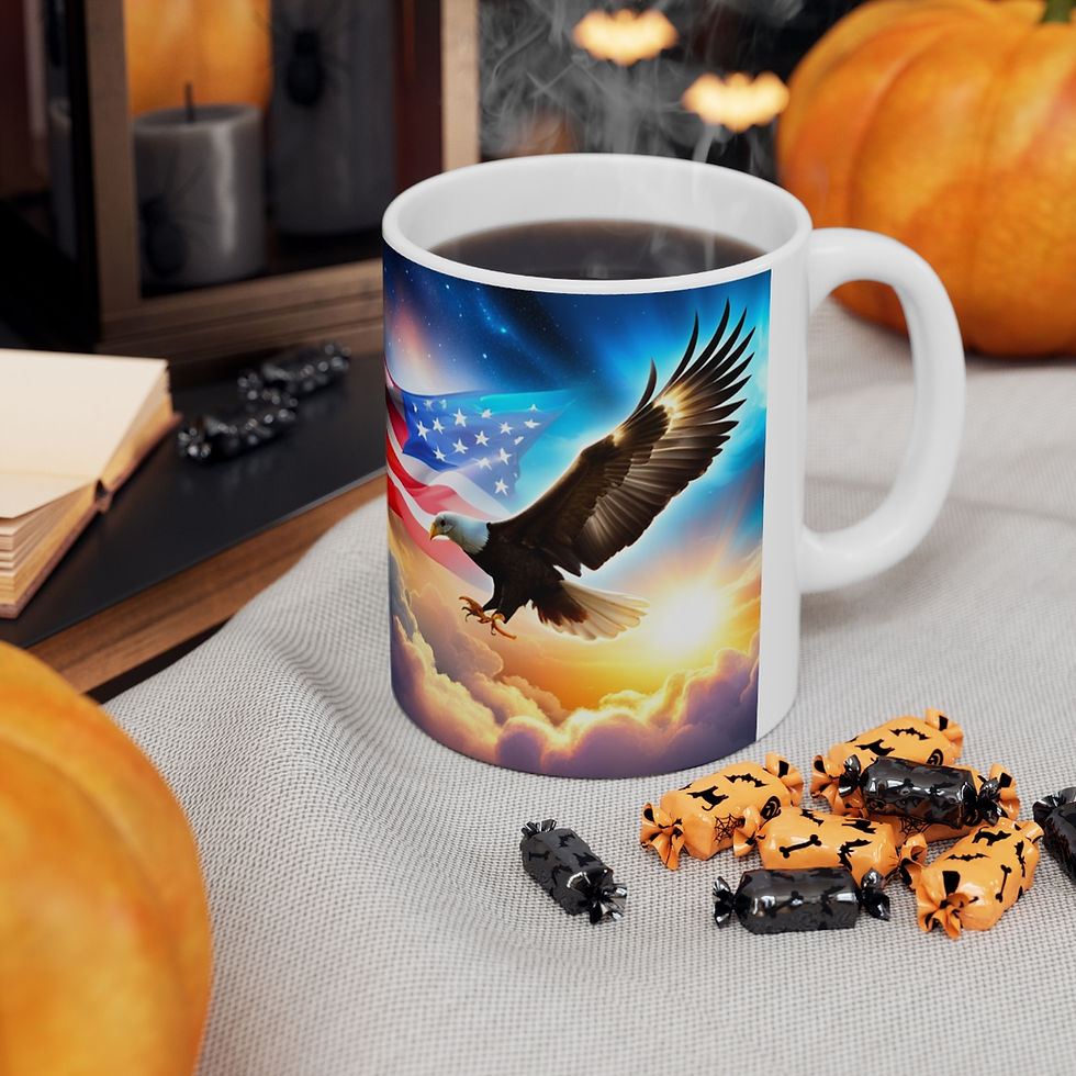 Thumbnail: The United States of America USA Flag Eagle #1 11oz Ceramic Coffee Mug