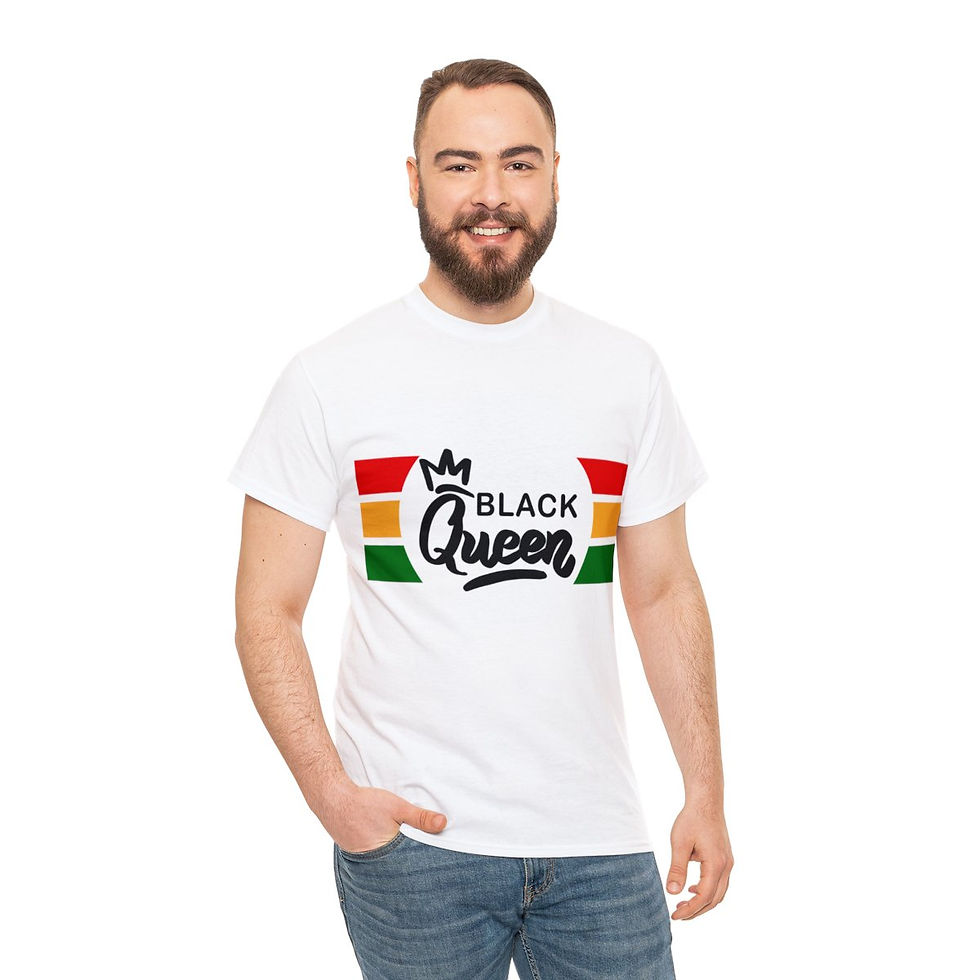 Thumbnail: Muse Wearable Sports Black Queen Unisex Heavy Cotton Crewneck T-Shirt