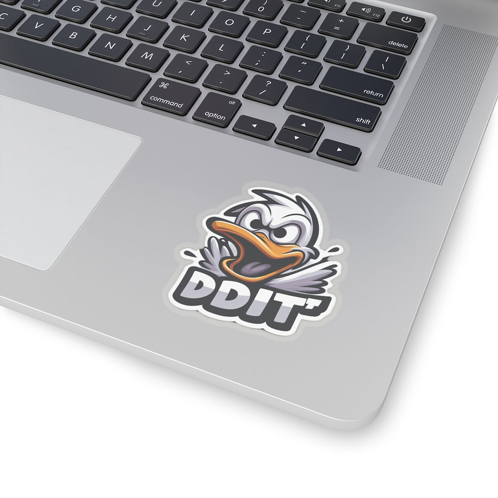 Thumbnail: Angry Idiot duck-ese Duck Vinyl Stickers, Laptop, Journal, Whimsical, Humor #5