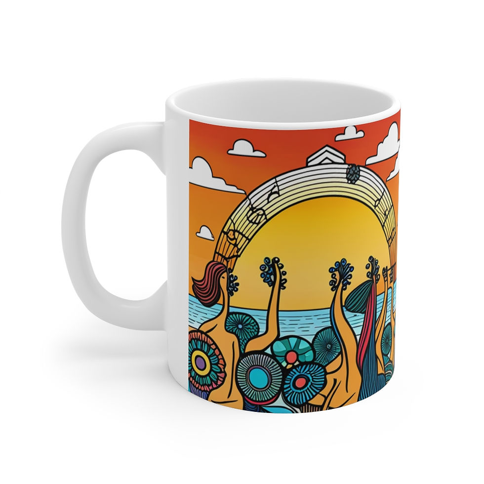 Thumbnail: Beach Vibes Retro Concert #11 Ceramic 11oz Mug Artwork