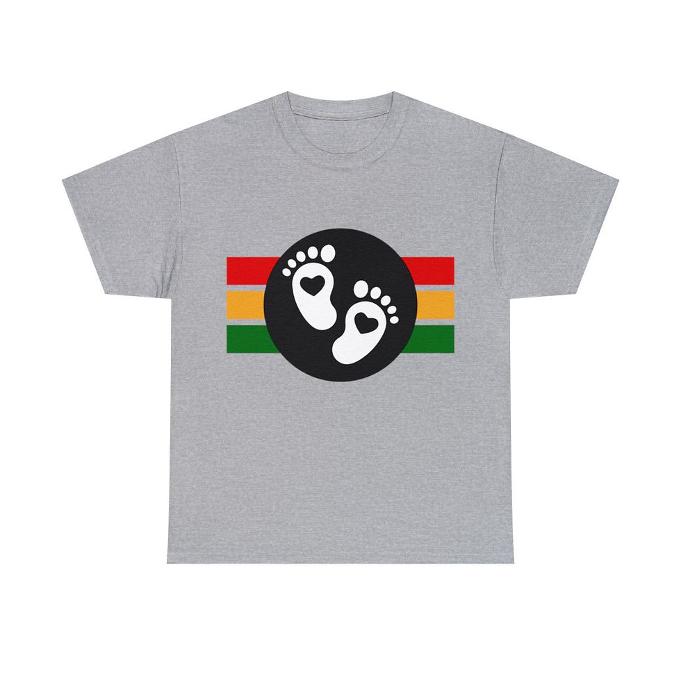 Thumbnail: Muse Wearable Baby Feet Mother's Day Unisex Heavy Cotton Crewneck T-Shirt