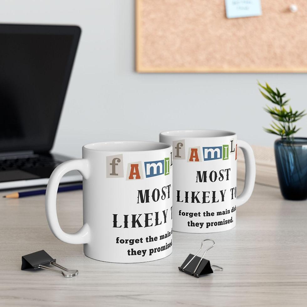 Thumbnail: Family "Most Likely to" Forget the Main Dish 11oz/15oz Ceramic Tea Coffee Mug