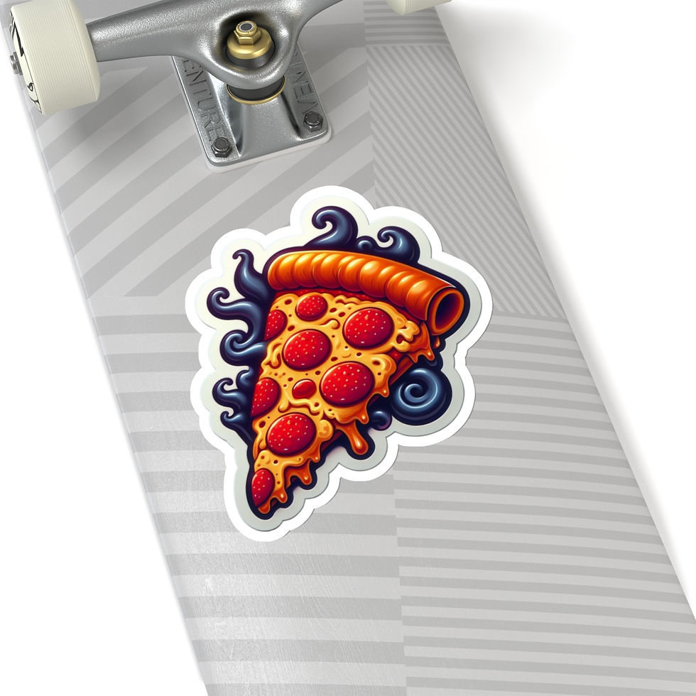 Thumbnail: Pizza Slice Foodie Vinyl Stickers, Funny, Laptop, Water Bottle, Journal, #1
