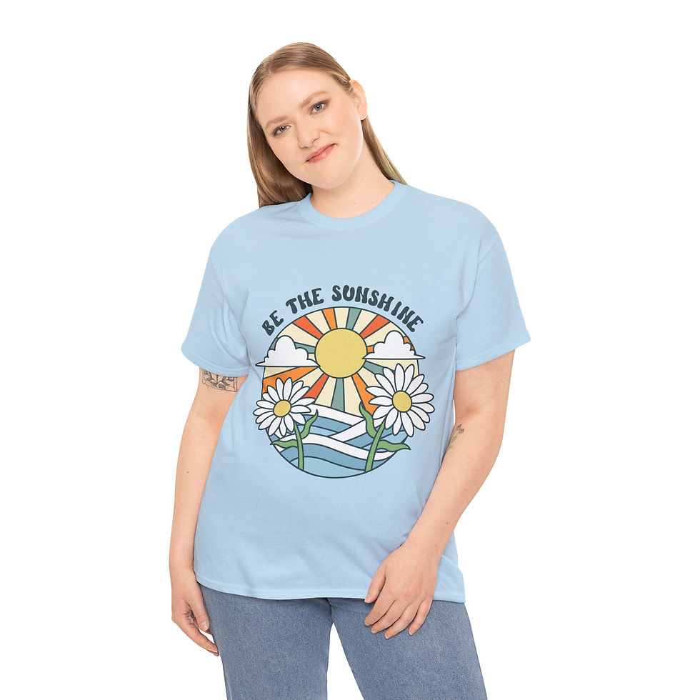 Thumbnail: Be the Sunshine Unisex Heavyweight 100% Cotton T-Shirt