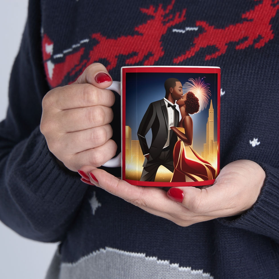 Thumbnail: New Year's Celebration Couple Decorative 11oz Ceramic Coffee Mug Design #4