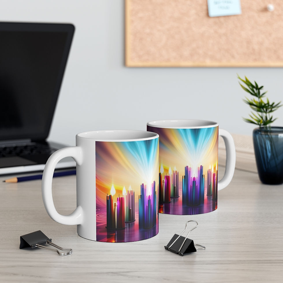 Thumbnail: Happy Birthday Candles #1 Ceramic 11oz Mug AI- Unique Artwork