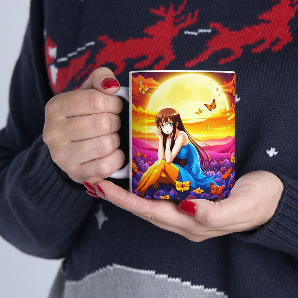 Thumbnail: Lunar Moon Fantasy Art Anime #13 Ceramic Mug 11oz Unique Artwork