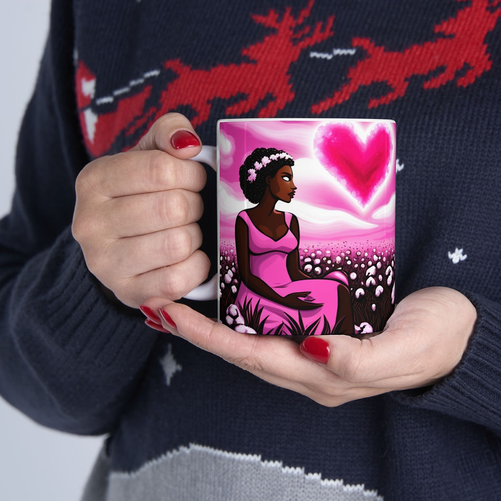 Thumbnail: Fall in Love Charming Pink Heart Collection #24 11oz Ceramic Coffee Mug