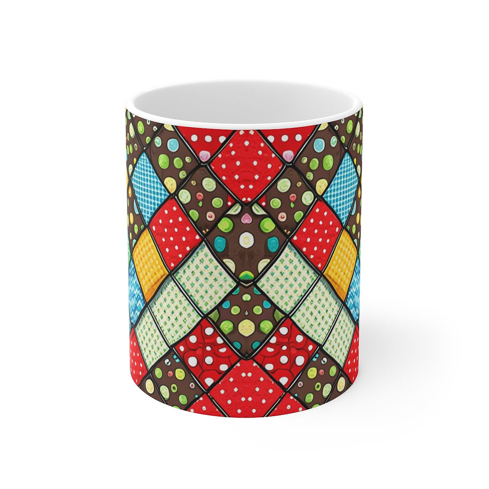 Thumbnail: Tailors & Seamstress Quilt  Pattern #5 Decorative 11oz Ceramic Coffee Mug
