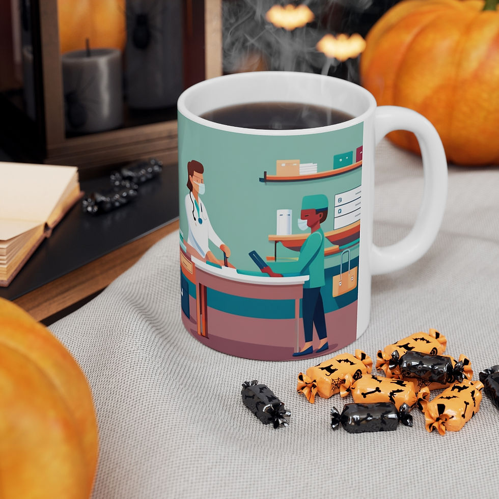 Thumbnail: Doctor and Nurse Pink Essential Workers #4 Decorative 11oz Ceramic Coffee Mug