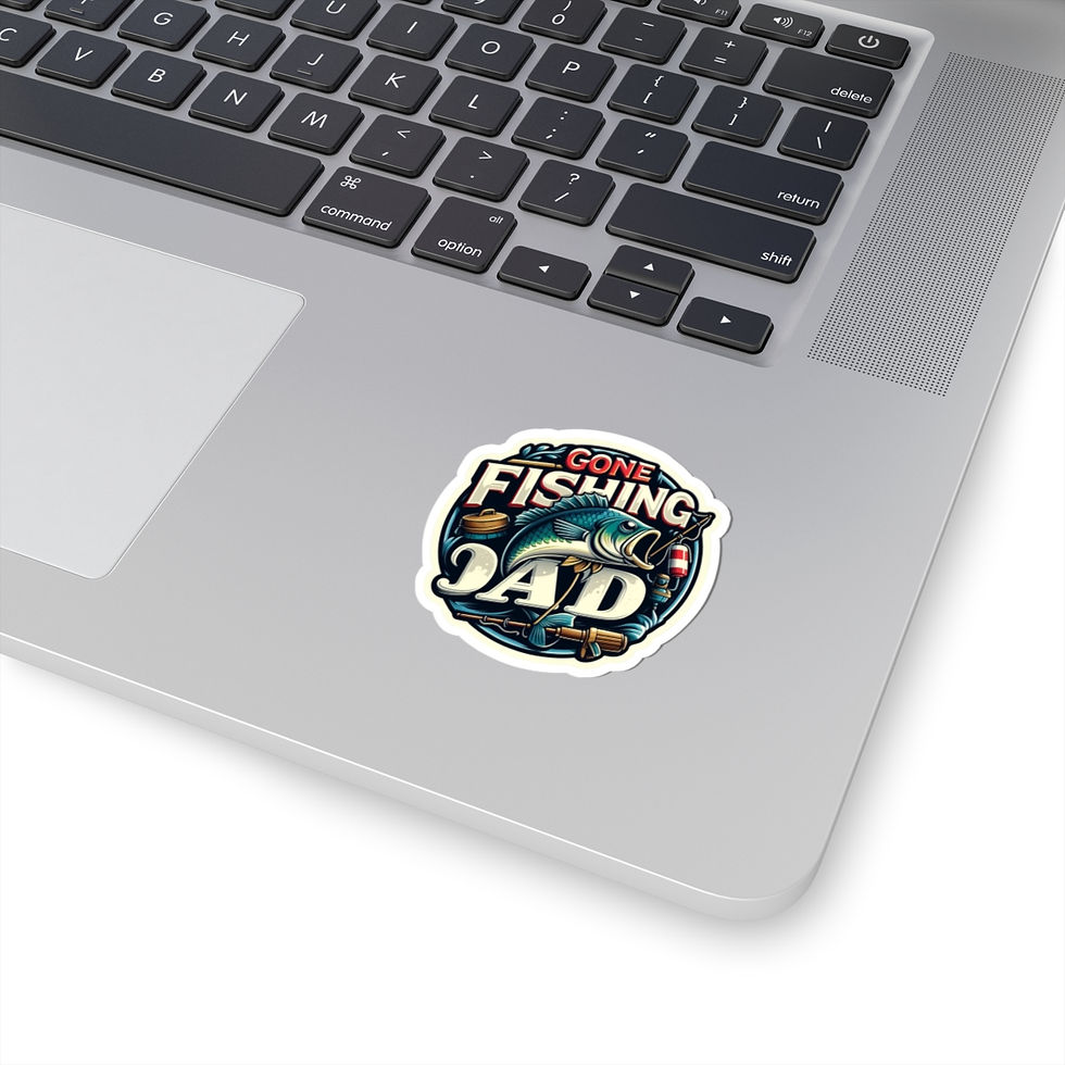 Thumbnail: Gone Bass Fishing Dad Vinyl Stickers, Laptop, Gear, Outdoor Sports Fishing #8