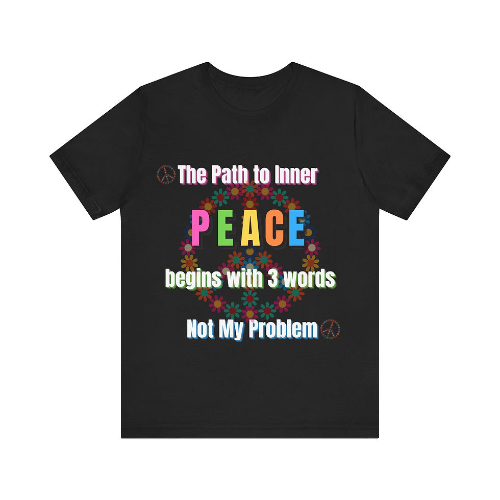 Thumbnail: The Path to Inner Peace Unisex Bella Canvas Jersey Short Sleeve T-shirt