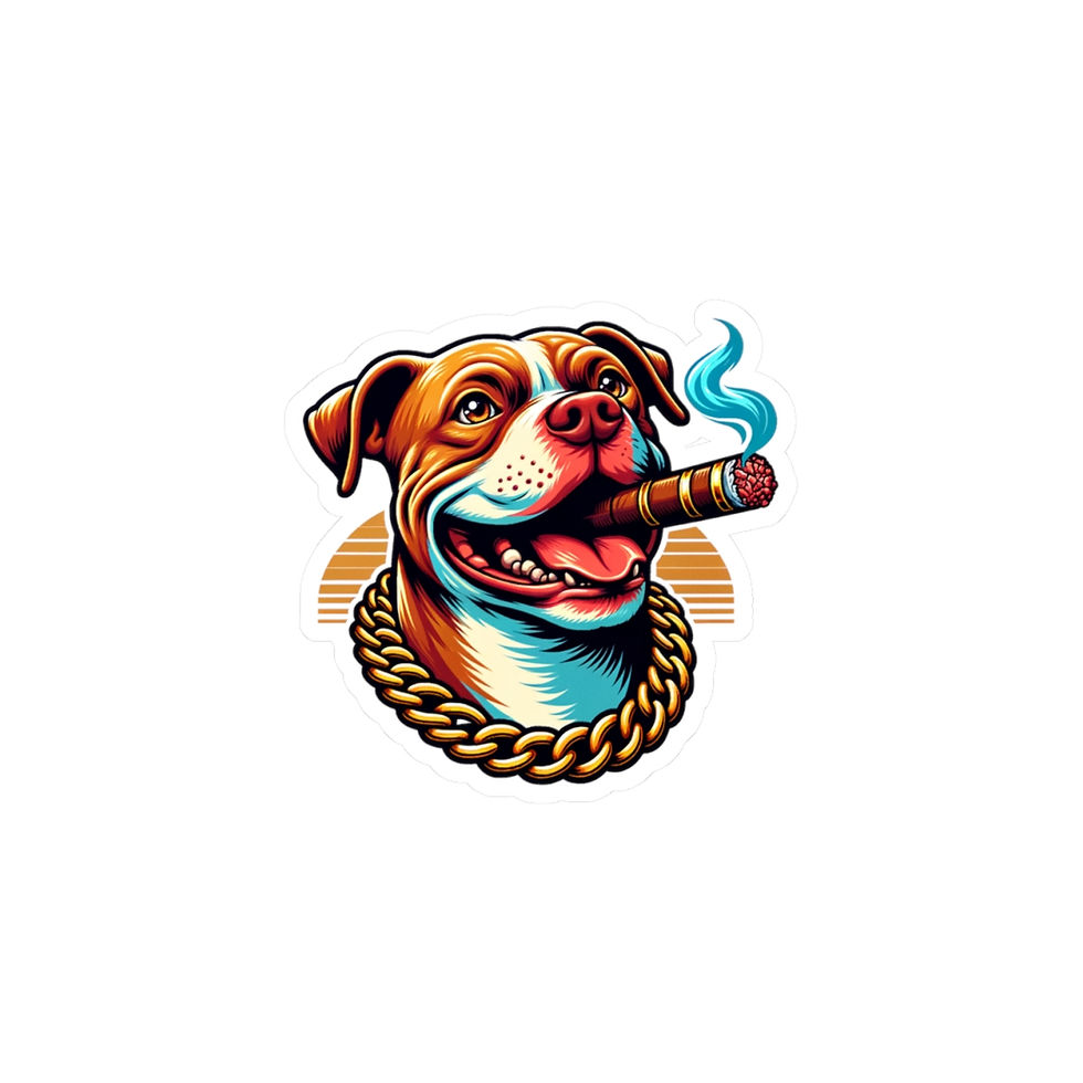 Thumbnail: The Dog Life Pitbull Dog Kiss-Cut Vinyl Sticker UV and Water Resistant