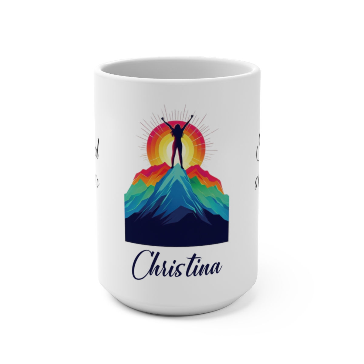 She believed she could so she did 15oz Customizable Motivational Coffee Mug