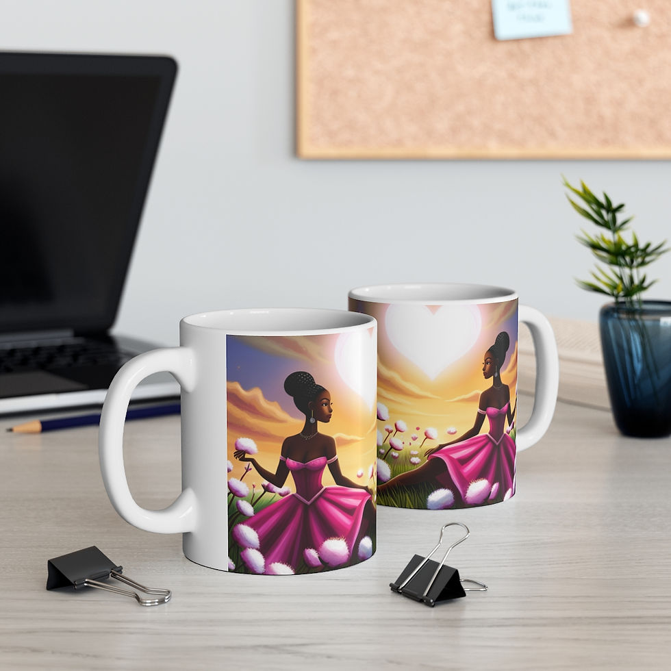 Thumbnail: Fall in Love Charming Pink Heart Collection #25 11oz Ceramic Coffee Mug