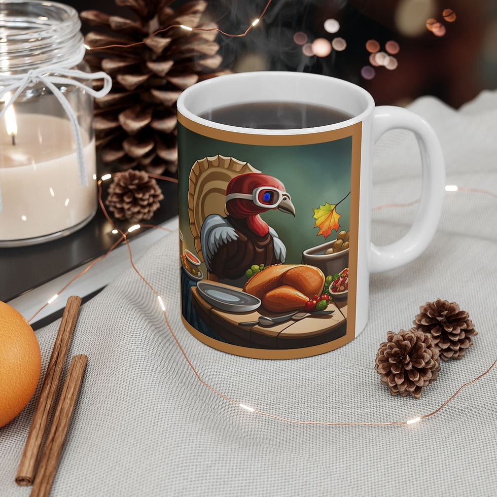 Thumbnail: Thanksgiving Don't Eat Me Turkey Decorative 11oz Ceramic Coffee Mug #1 Artwork