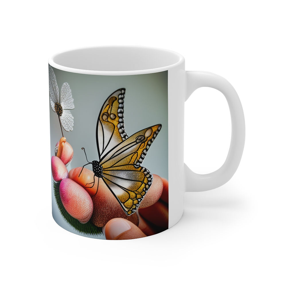 April Diamond Birthday Fairies & Butterflies #3 11oz Ceramic Coffee Mug
