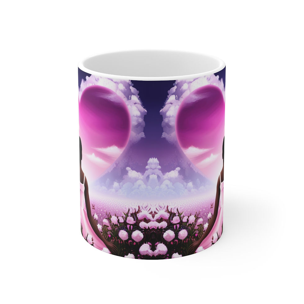 Thumbnail: Love Charming Pink Heart Collection #21 Decorative 11oz Ceramic Coffee Mug