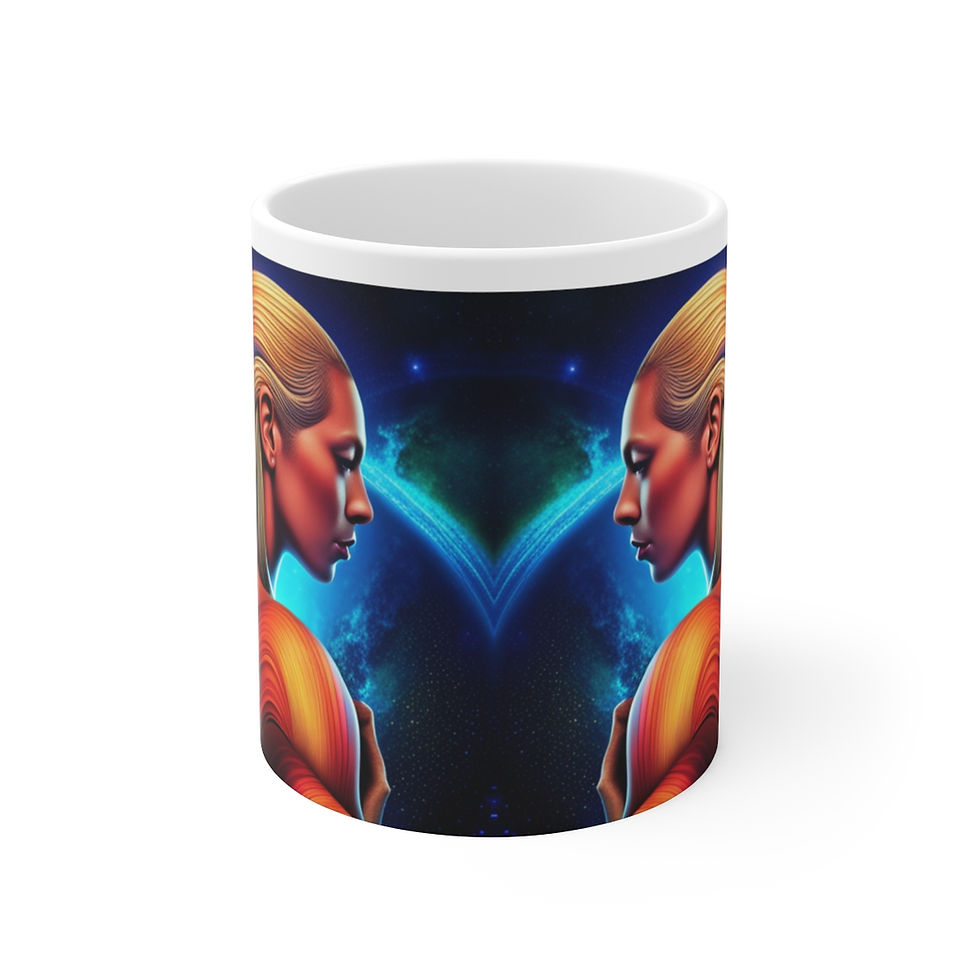 Thumbnail: Beyond the Universe Human Mug 11oz mug AI- Unique Artwork