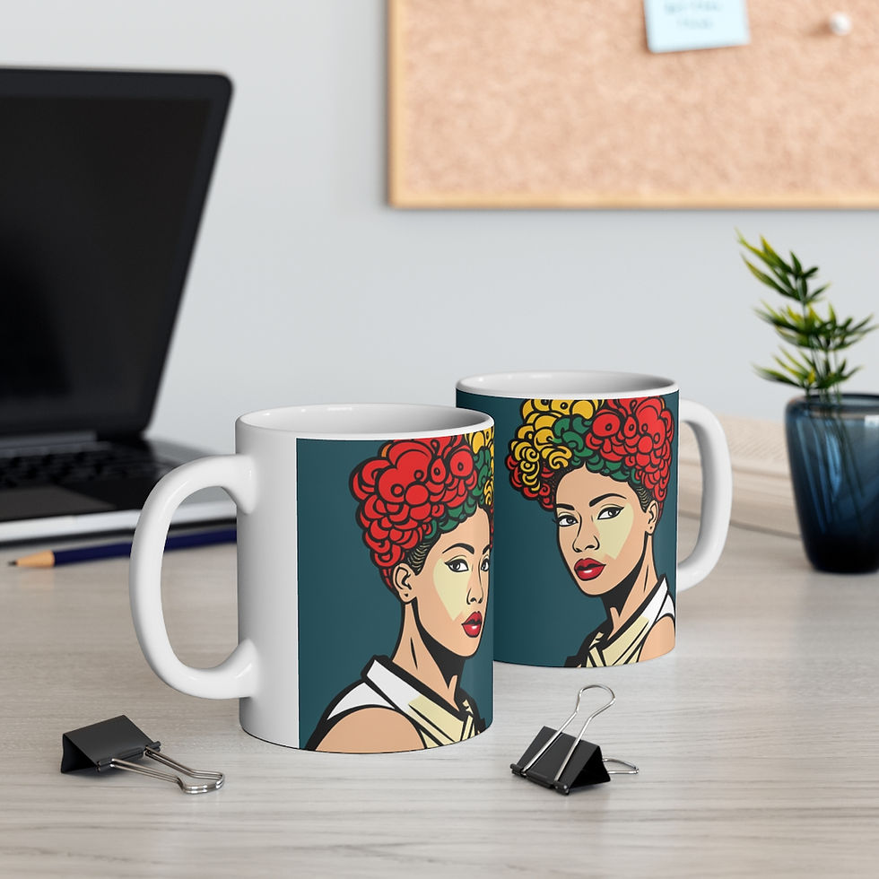 Thumbnail: African Cultural Designs Queen Mother #14 11oz Decorative Coffee Mug