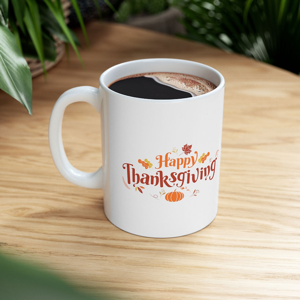 Thumbnail: Happy Thanksgiving Take Flight Turkey Decorative 11oz Ceramic Coffee Mug Artwork