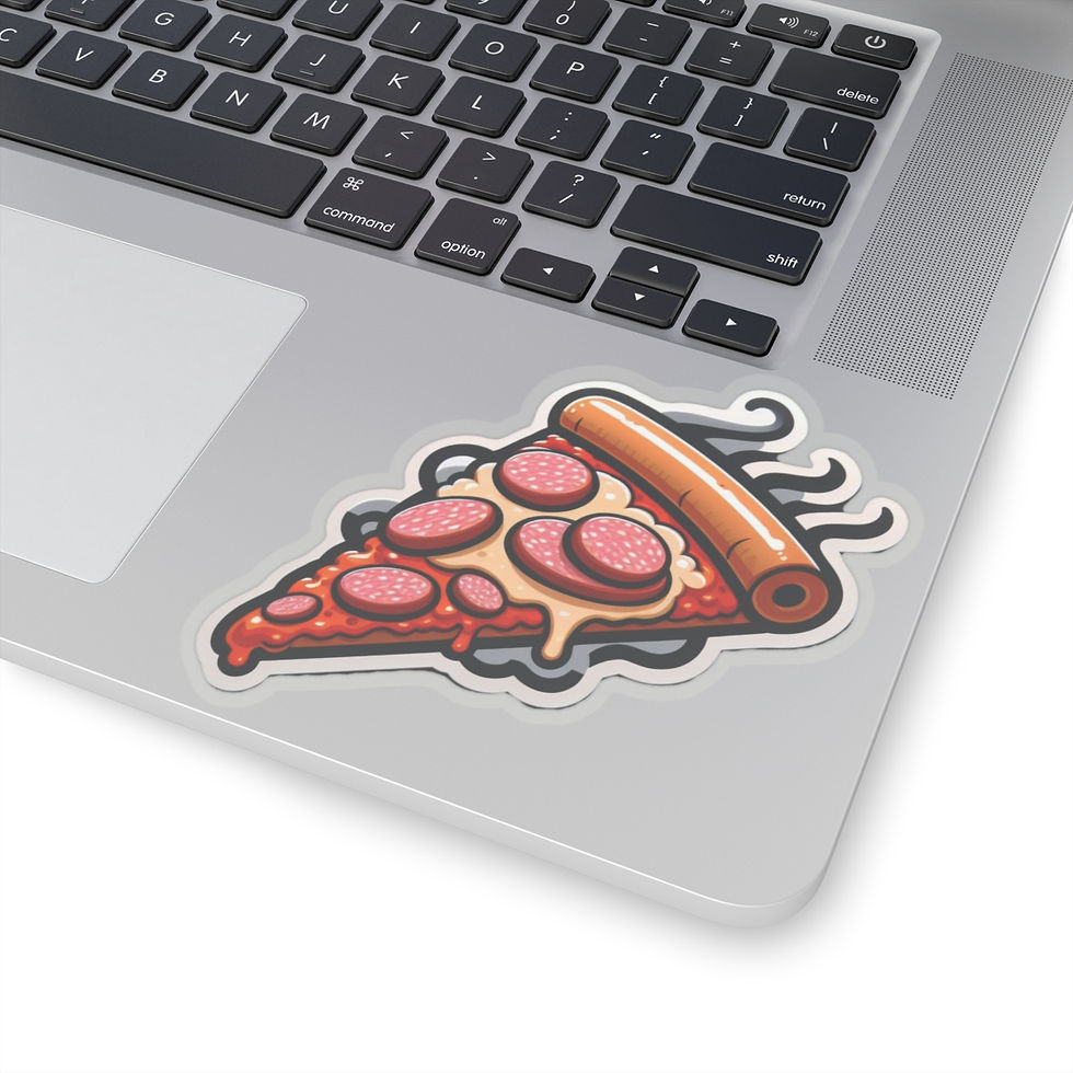Thumbnail: Pizza Slice Foodie Vinyl Stickers, Funny, Laptop, Water Bottle, Journal, #19