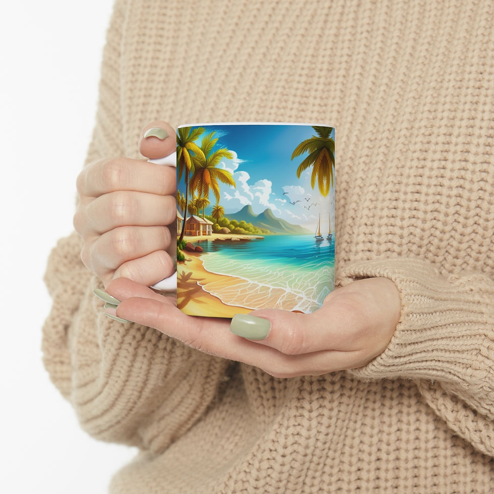 Thumbnail: Tropical  Paradise #7 Mug 11oz mug AI- Unique Artwork