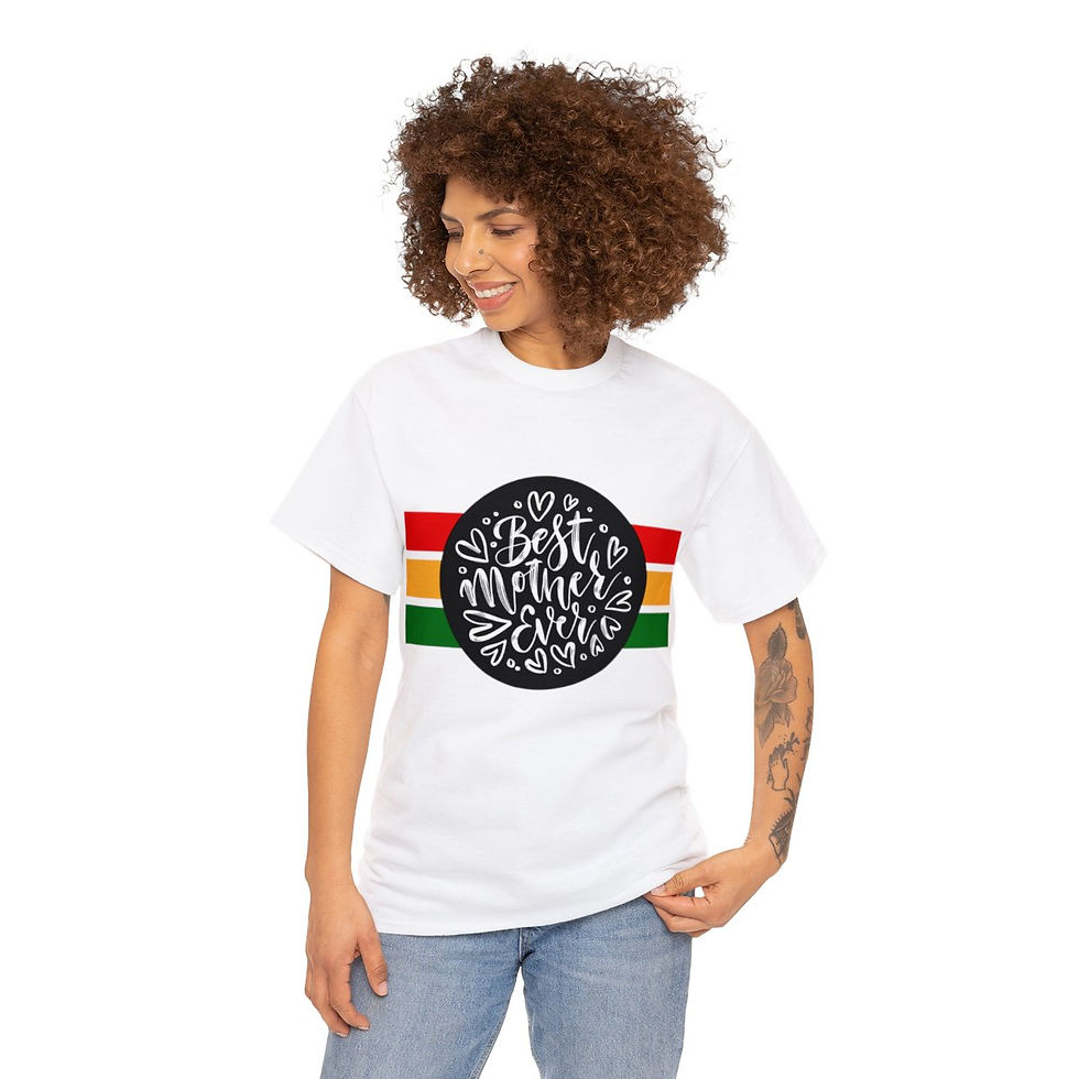 Thumbnail: Muse Wearable Best Mother Ever Mother's Day Unisex Heavy Cotton Crewneck T-Shirt