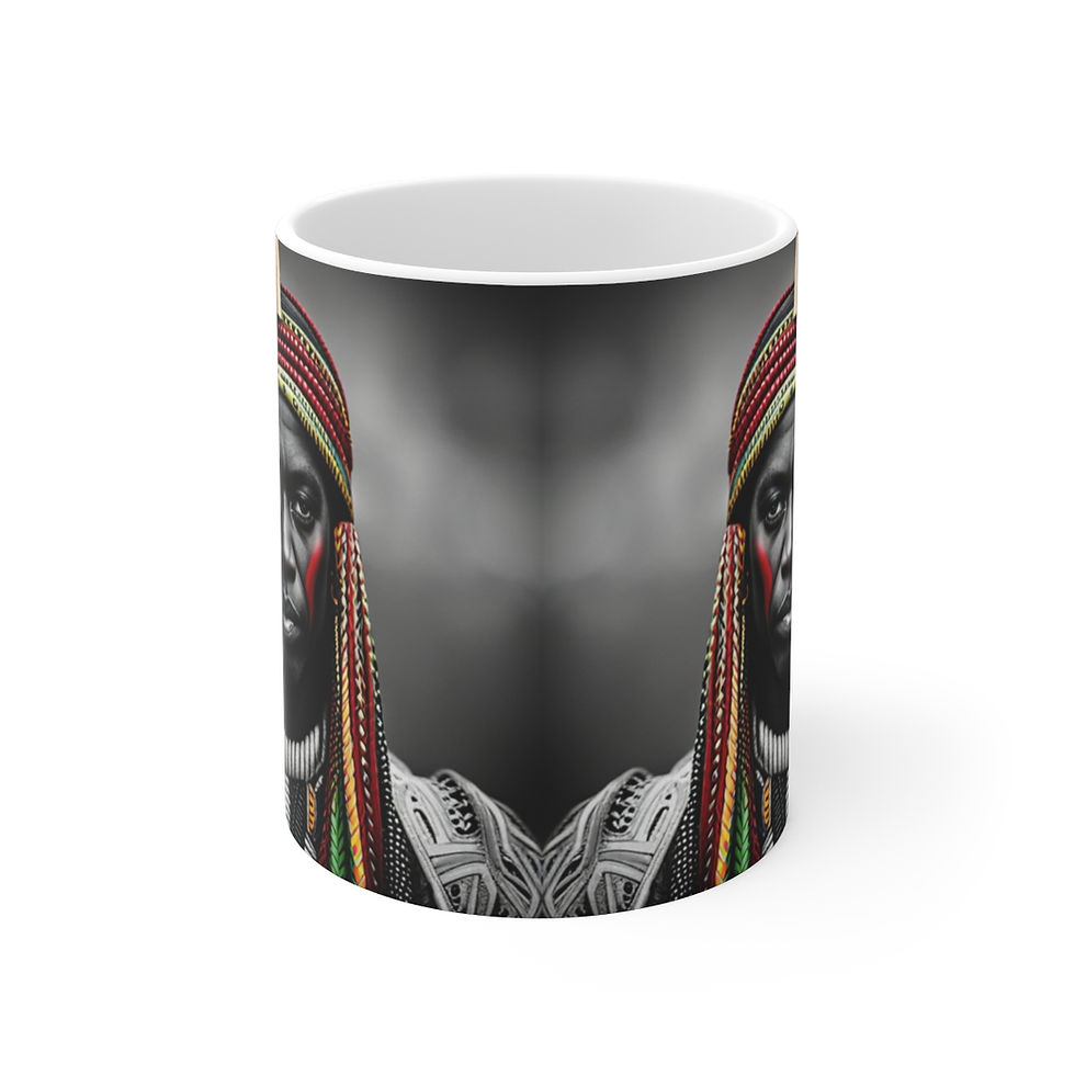 Thumbnail: African Cultural Designs Warrior King #2 11oz Decorative Coffee Mug