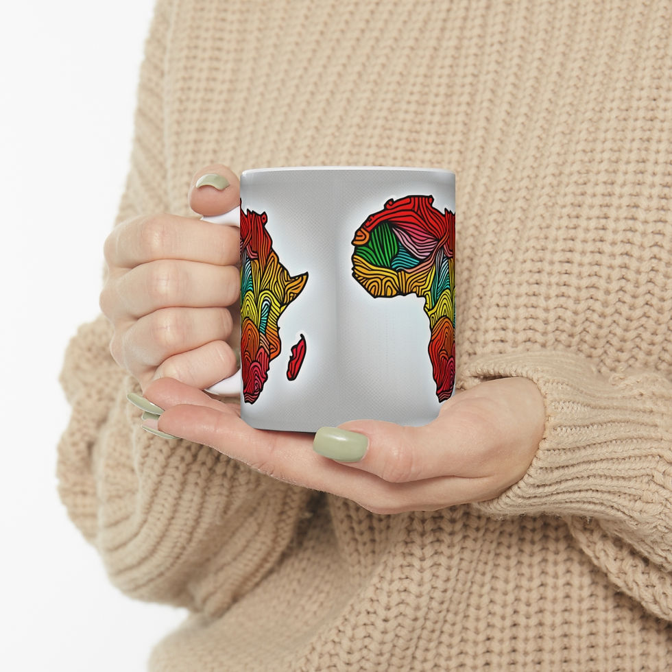 Thumbnail: African Cultural Designs Continent Map #5 11oz Ceramic Coffee Mug